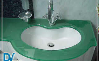 Стеклянная столешница для ванной. Виды и преимущества выбора