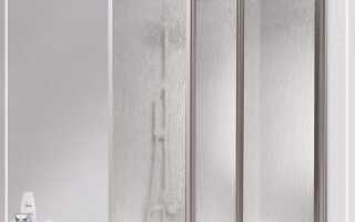 Складные шторки для ванной из стекла и пластика