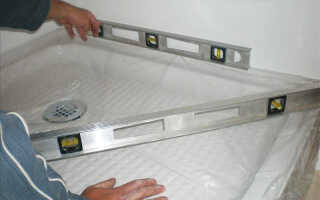 Установка душевого поддона