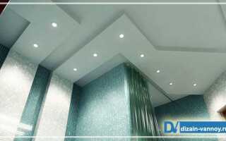 Дизайн потолка в ванной. Типы конструкций и выбор материалов