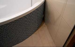 Установка акриловой ванны под плитку