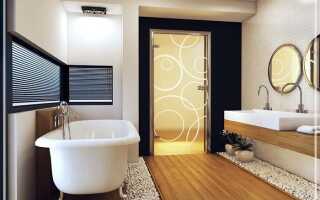 Стеклянные двери в ванную