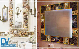 Дизайн зеркала в ванной комнате