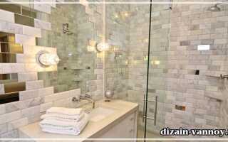 Зеркальная плитка в ванной. Виды и характеристики облицовочного материала