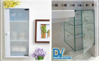 Виды стеклянных шкафов для ванной комнаты