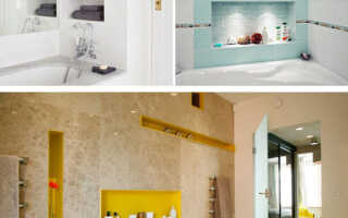 Как практично оформить нишу в ванной комнате — ТОП лучших идей с фото