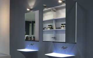 Зеркало в ванную комнату со шкафчиком