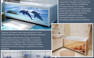 Экраны под ванну раздвижные