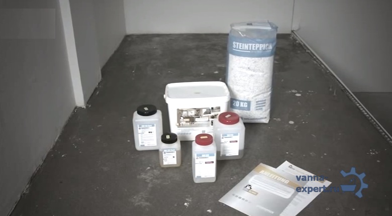 Компоненты для изготовления каменного ковра