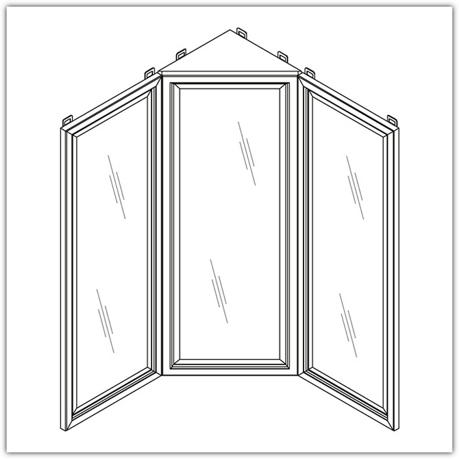 Виды угловых зеркал