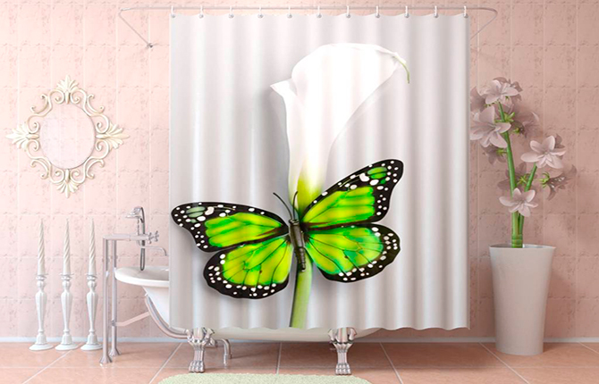 3D шторы для ванной