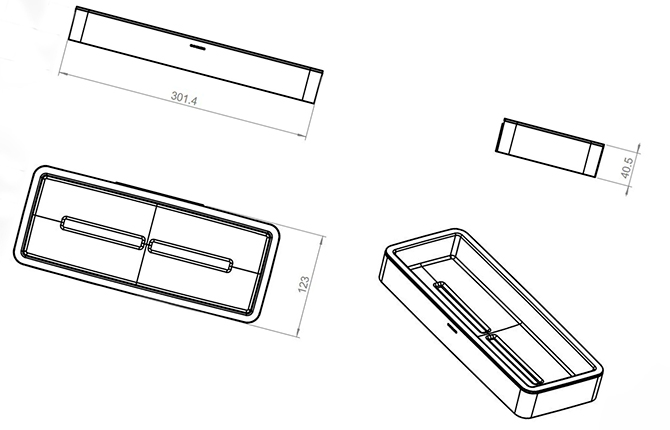 Экран под ванну с полками