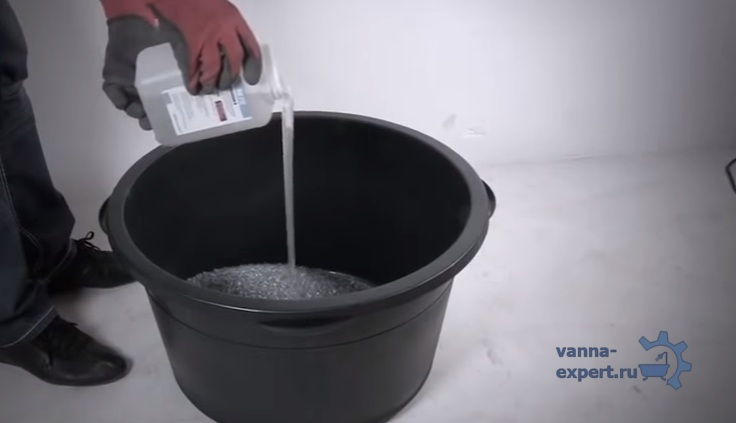 Заливка клея