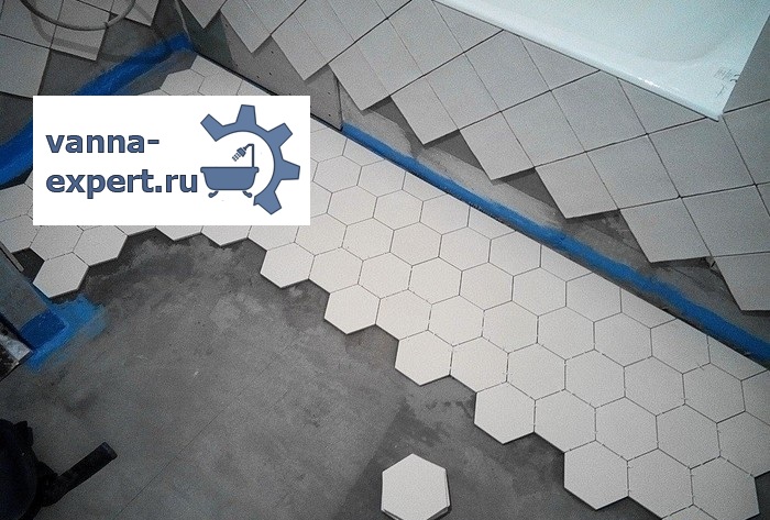 Продолжение раскладки плитки