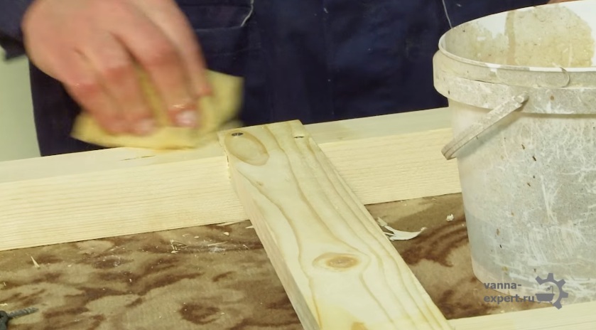 Удаление излишков клея