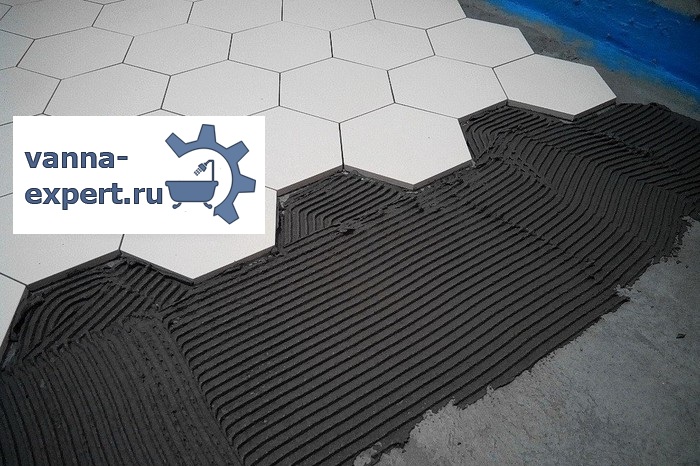 Укладка плитки на клей