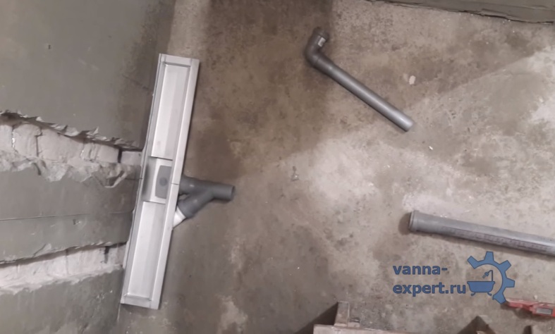 Установленный трап