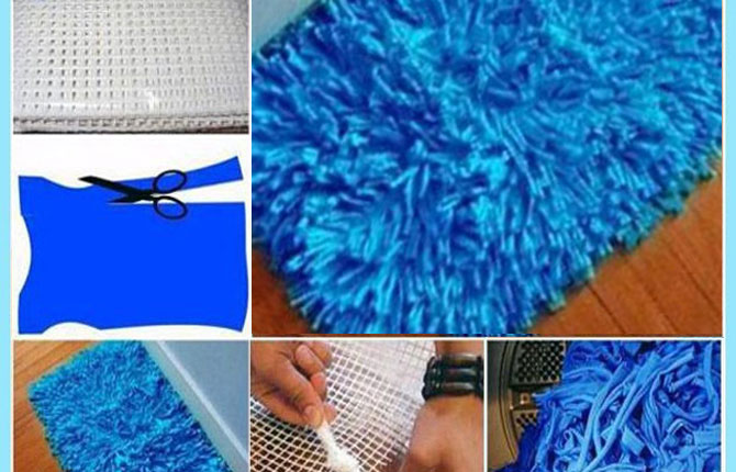 Половичок из старых футболок МК