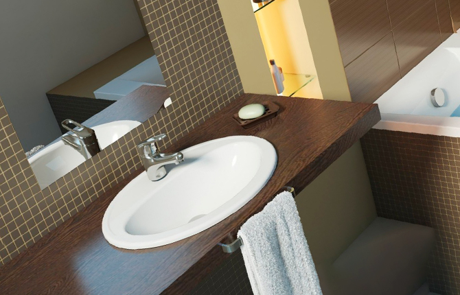 Стол в ванной