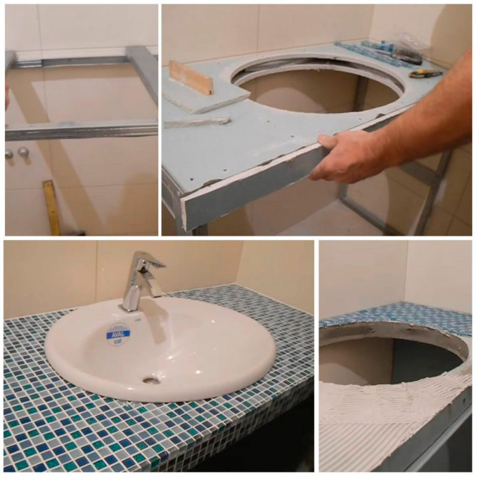 Установка столешницы