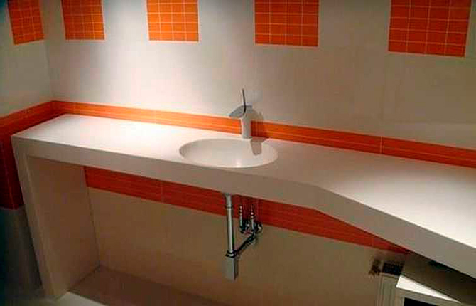 Столешница в ванной