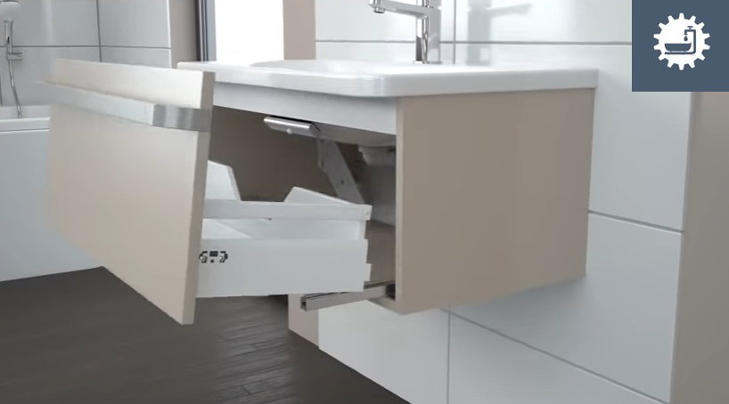 Установите выдвижной ящик