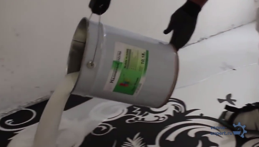 Налив состава на пол