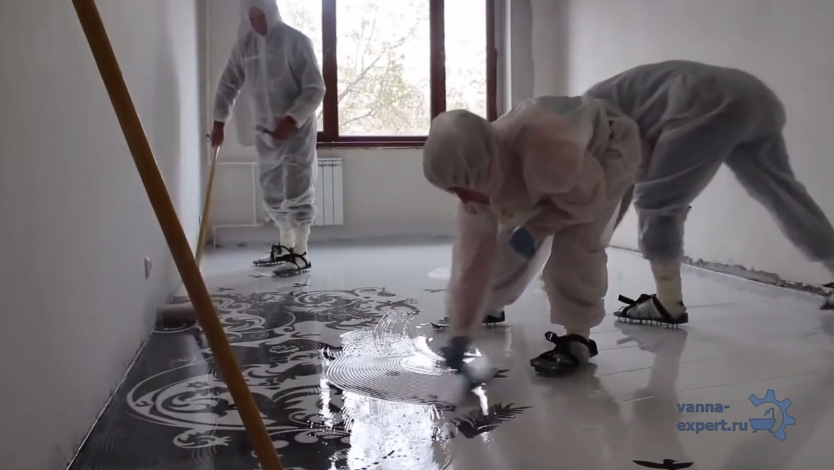 Удаление пузырьков, выравнивание поверхности