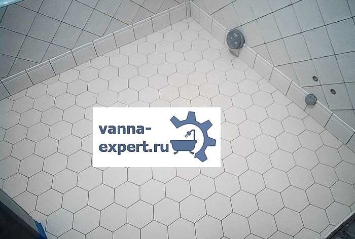 Отделка пола шестиугольной плиткой