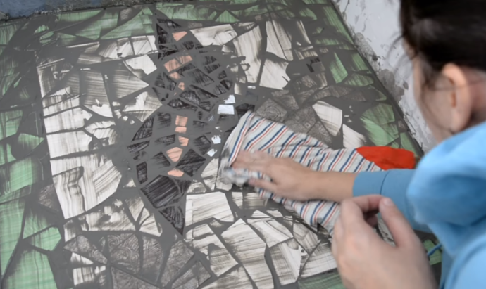 Затирку нужно вытереть