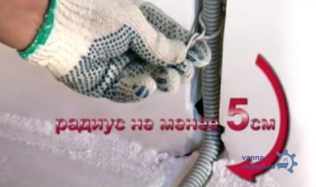 Гофра в канавке