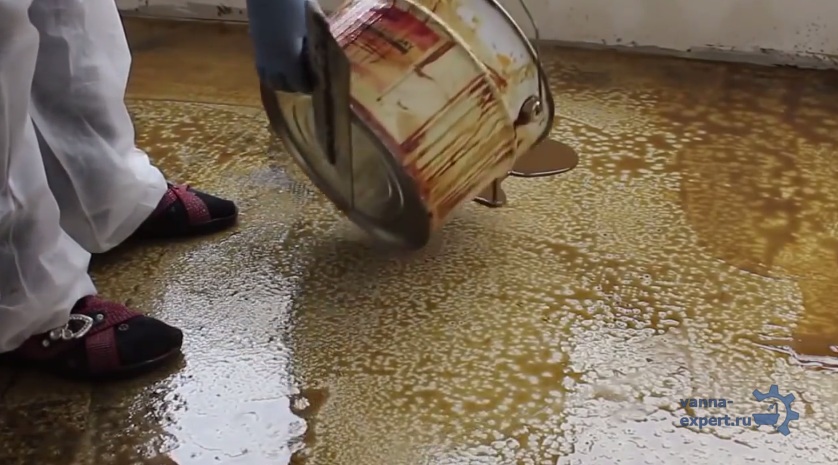 Налив шпаклевки