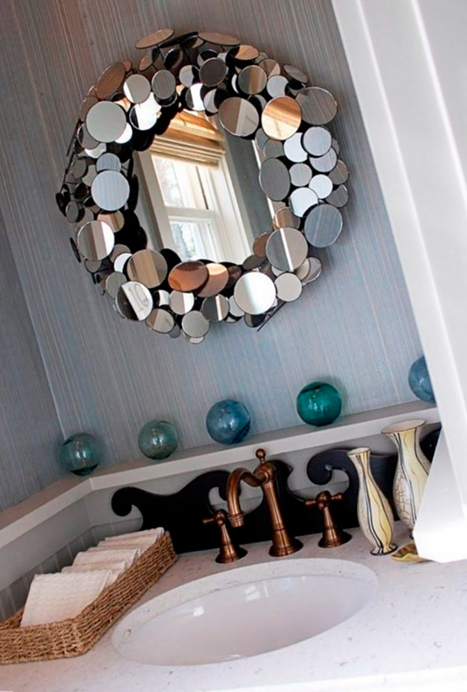 Какой дизайн выбрать, в зависимости от формы зеркала