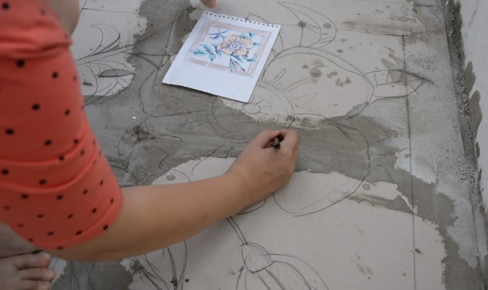 Перерисовывание схем прямо на пол