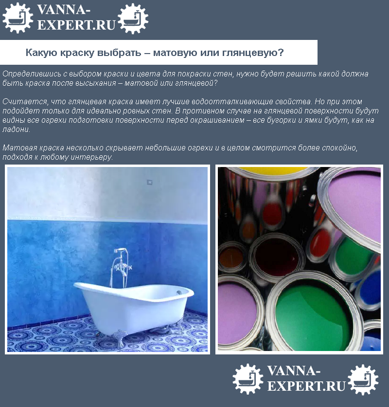 Какую краску выбрать – матовую или глянцевую?