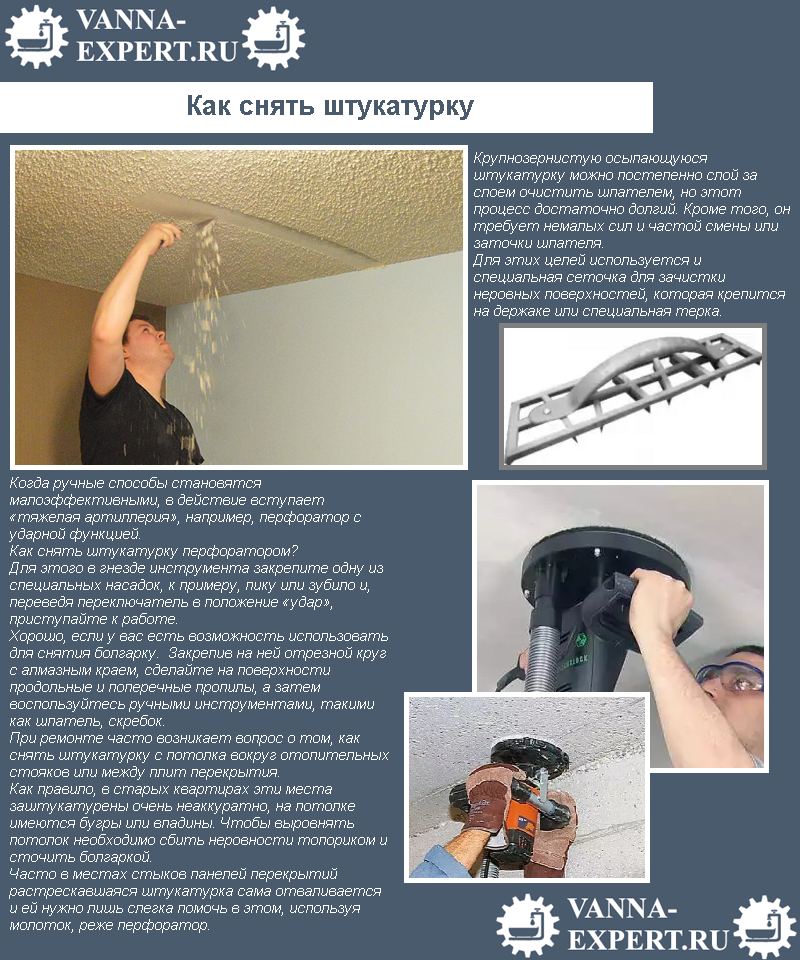 Как снять штукатурку