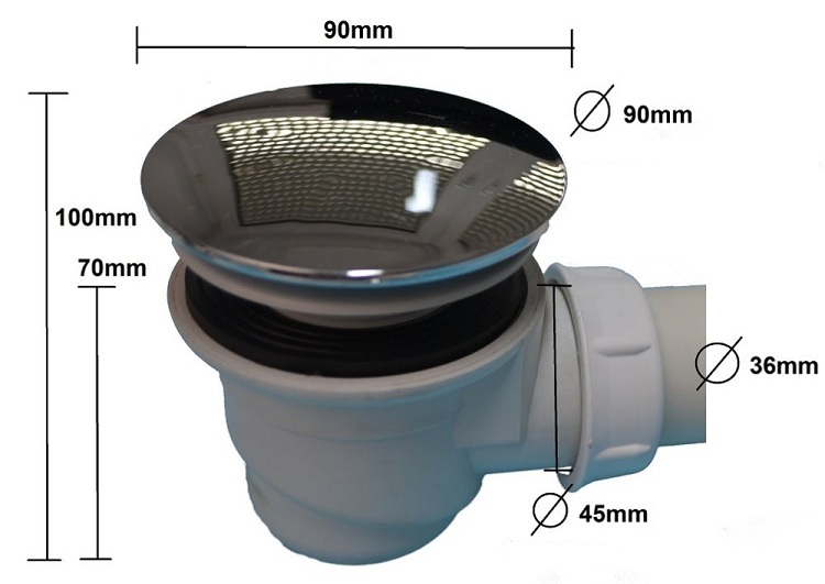 Чтобы приобрести подходящий сифон, нужно точно знать его размеры и диаметр сливного отверстия