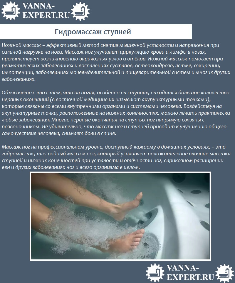 Гидромассаж ступней