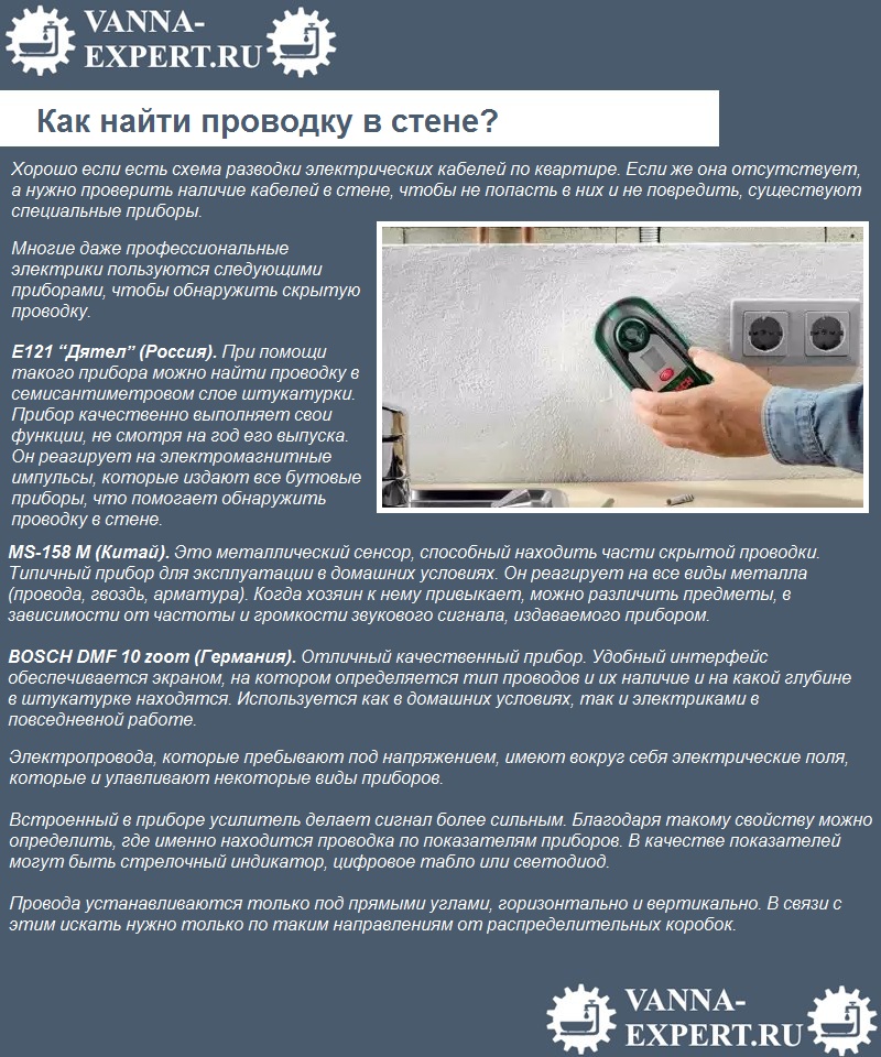 Как найти проводку в стене?