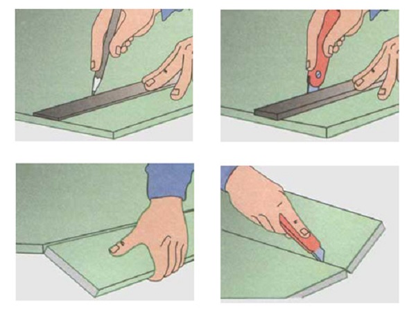 Как правильно резать гипсокартон