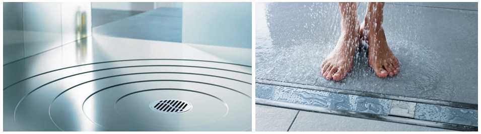 Как правило, душевые трапы устанавливаются непосредственно в пол