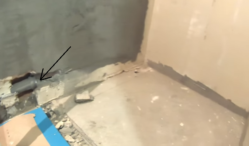 Канализация подведена к поддону