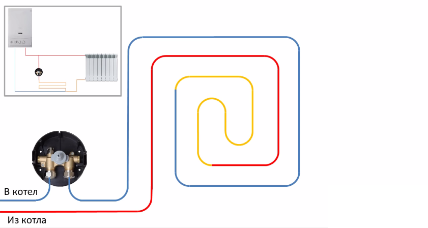 Клапан с демонтированной декоративной крышкой