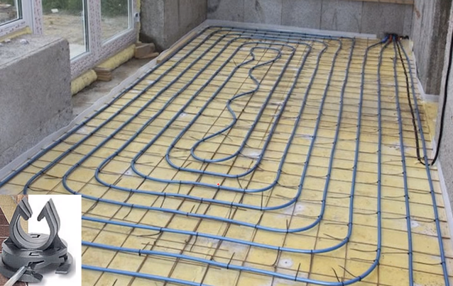 Крепление труб к сетке