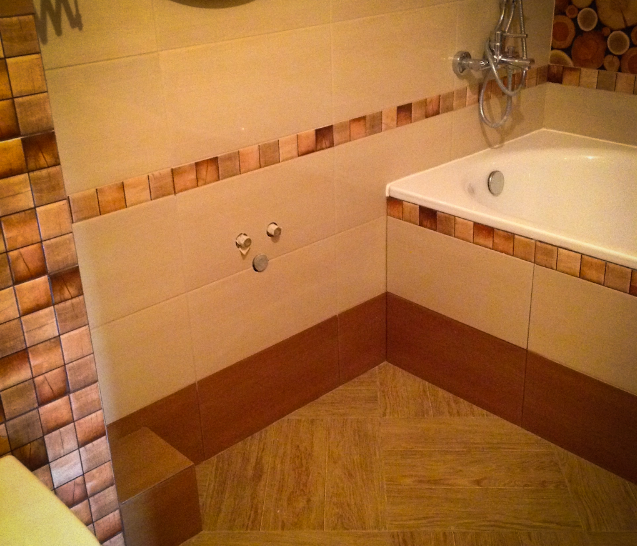 Место, где будет располагаться столешница и накладная раковина