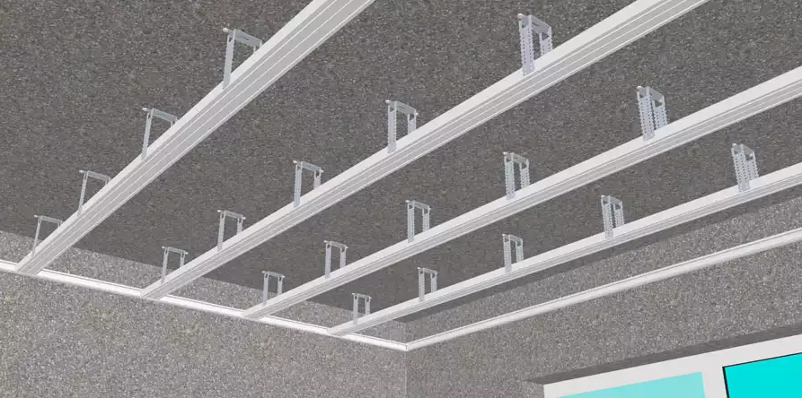 Монтаж и крепление потолочного профиля