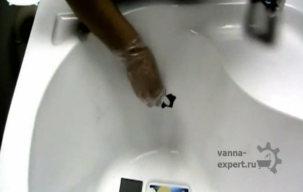 Нанесение ремонтного состава и полировка