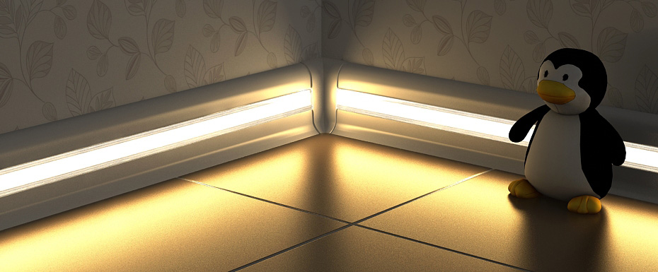 Напольный плинтус с подсветкой