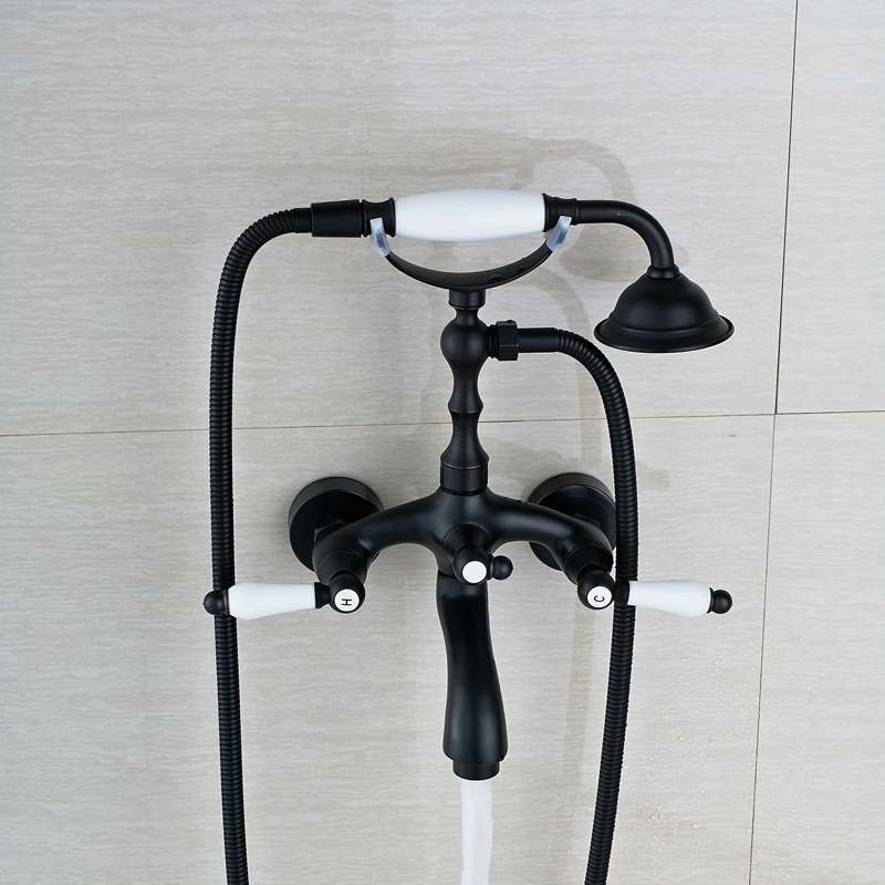 Настенный смеситель с керамическими ручками