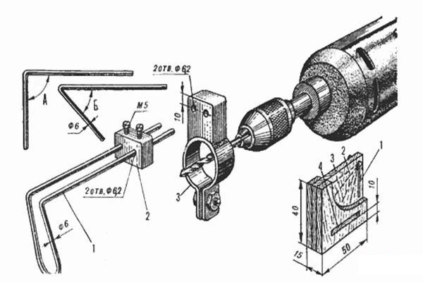 Ограничитель глубины сверления для дрели